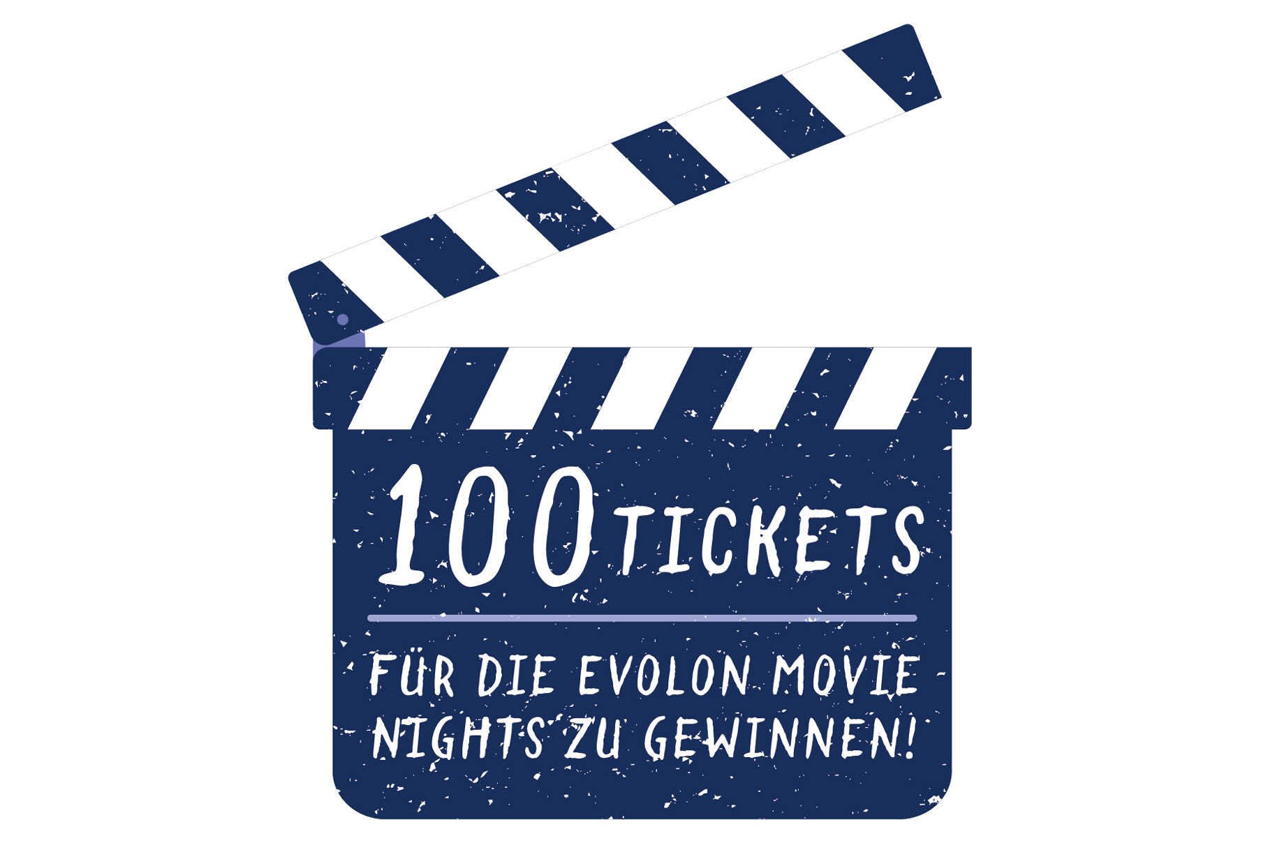 Grafik einer Filmklappe der Evolon Movie Nights.