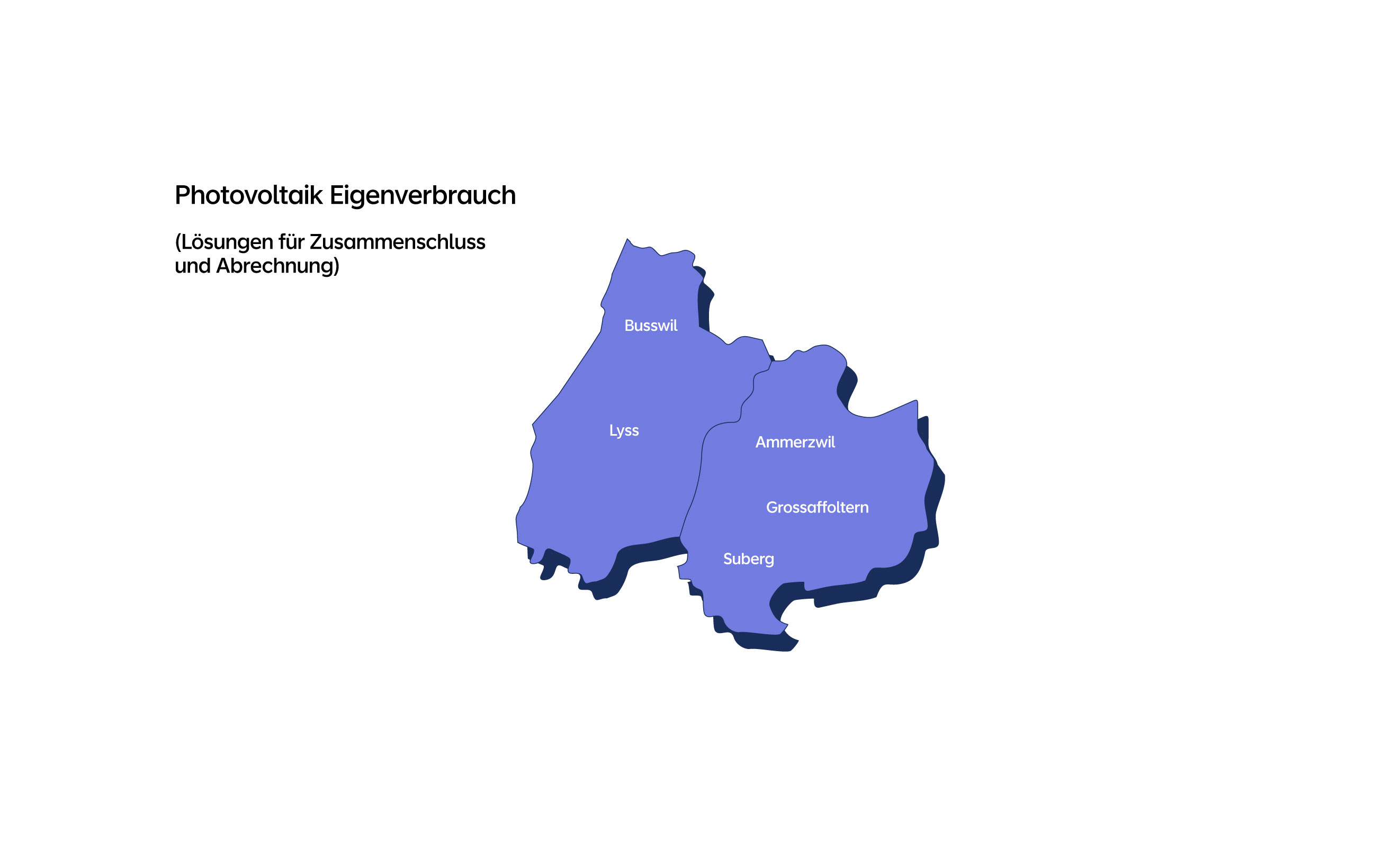 Karte der Evolon-Gemeinden mit Lösungen für Photovoltaik-EVG.